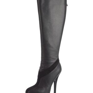 Yves Saint Laurent Black Over the Knee Boots